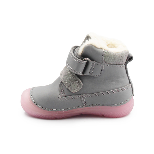 Buty Dla Dziewczynki Na Zimę Świecące w Ciemności DD STEP W082-52314B Grey
