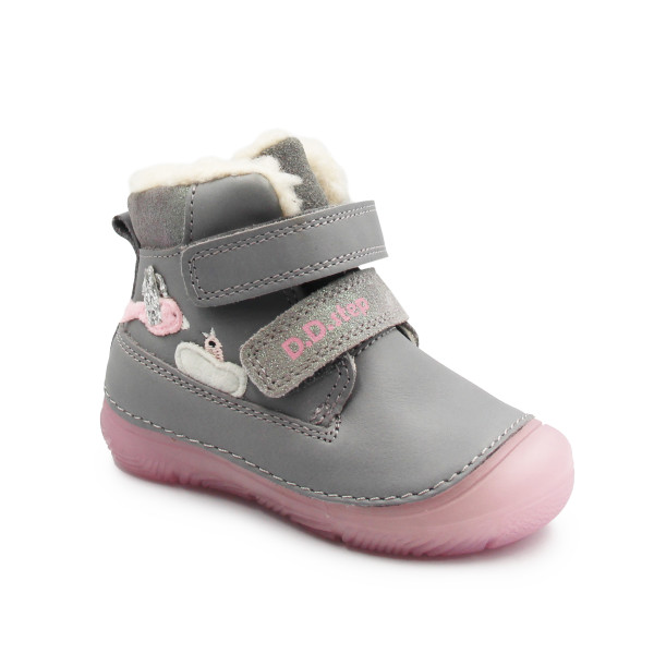 Buty Dla Dziewczynki Na Zimę Świecące w Ciemności DD STEP W082-52314B Grey