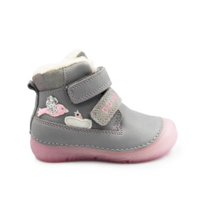Buty Dla Dziewczynki Na Zimę Świecące w Ciemności DD STEP W082-52314B Grey
