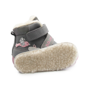 Buty Dla Dziewczynki Na Zimę Świecące w Ciemności DD STEP W082-52314B Grey
