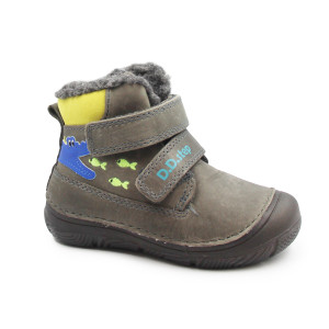Zimowe Buty Dla Dziecka Ocieplane Świecące w Ciemności dla Chłopczyka DD STEP W082-52462 Dark Grey