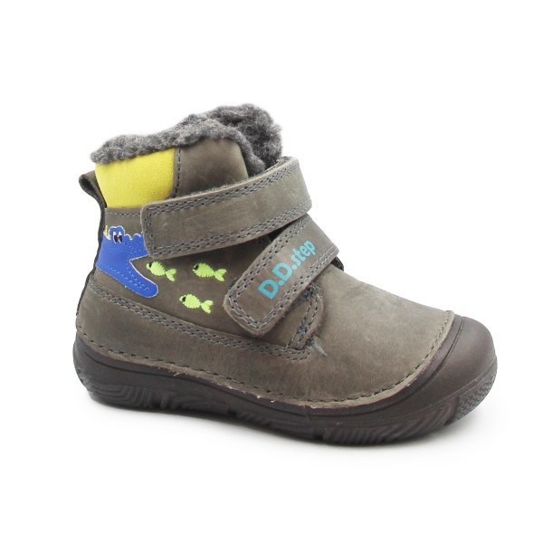 Zimowe Buty Dla Dziecka Ocieplane Świecące w Ciemności dla Chłopczyka DD STEP W082-52462 Dark Grey