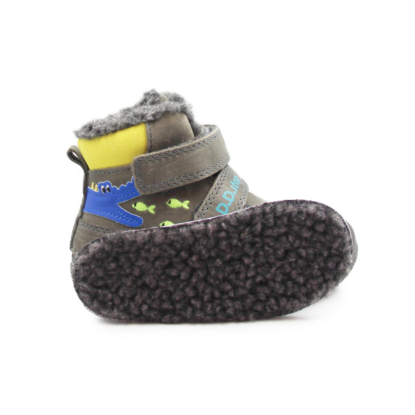Zimowe Buty Dla Dziecka Ocieplane Świecące w Ciemności dla Chłopczyka DD STEP W082-52462 Dark Grey