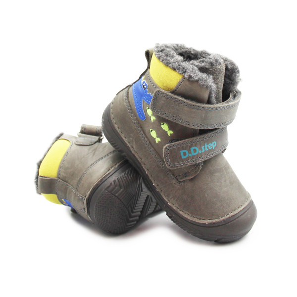 Zimowe Buty Dla Dziecka Ocieplane Świecące w Ciemności dla Chłopczyka DD STEP W082-52462 Dark Grey