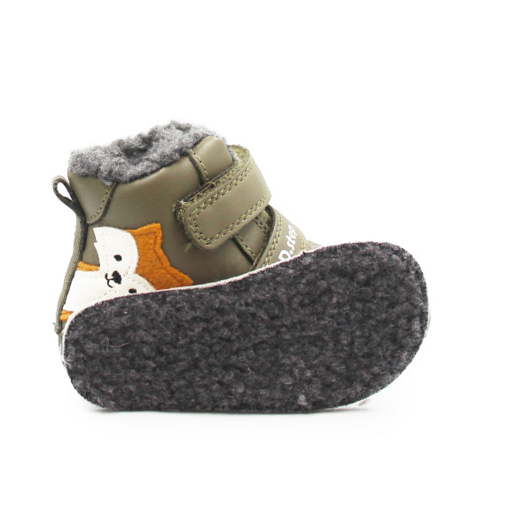 Buty Dla Chłopczyka na Zimę Barefoot z Liskiem DD STEP W070-52301BV Khaki