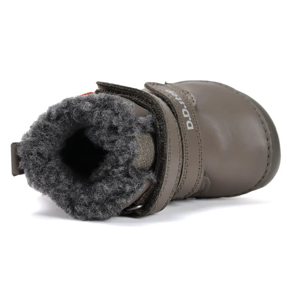 Buty Dla Chłopczyka na Zimę Barefoot z Liskiem DD STEP W070-52301BV Khaki