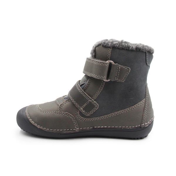 Chłopięce Buty Na Zimę Ocieplane Barefoot DD STEP W063-52415AM Dark Grey
