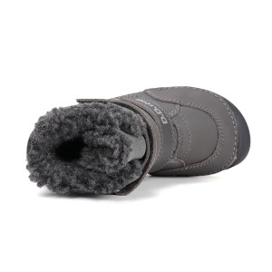 Chłopięce Buty Na Zimę Ocieplane Barefoot DD STEP W063-52415AM Dark Grey