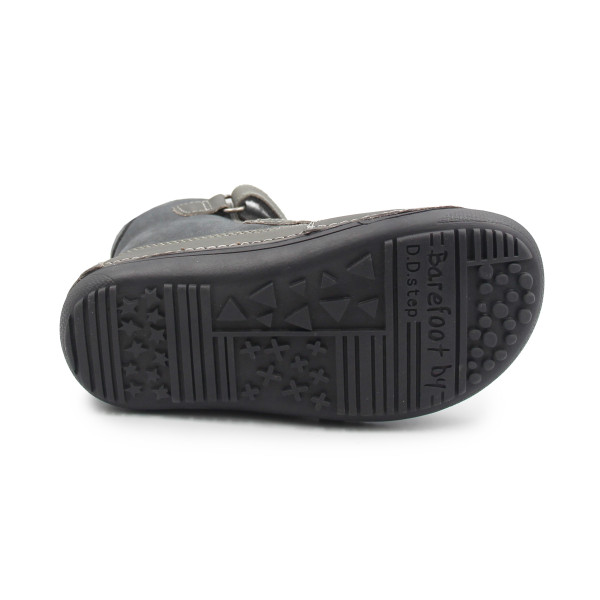 Chłopięce Buty Na Zimę Ocieplane Barefoot DD STEP W063-52415AM Dark Grey