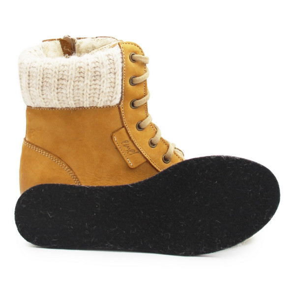 Młodzieżowe Trzewiki Ocieplane Ze Skóry Naturalnej Emel ev 2526