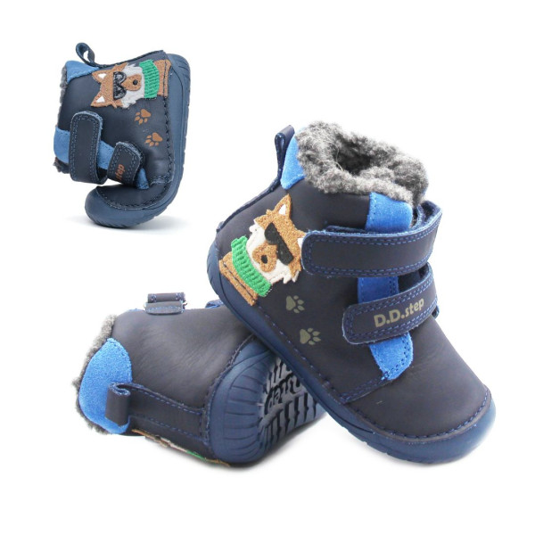 Buty Dla Chłopczyka Na Zimę Barefoot DD STEP W070-52893B Royal Blue