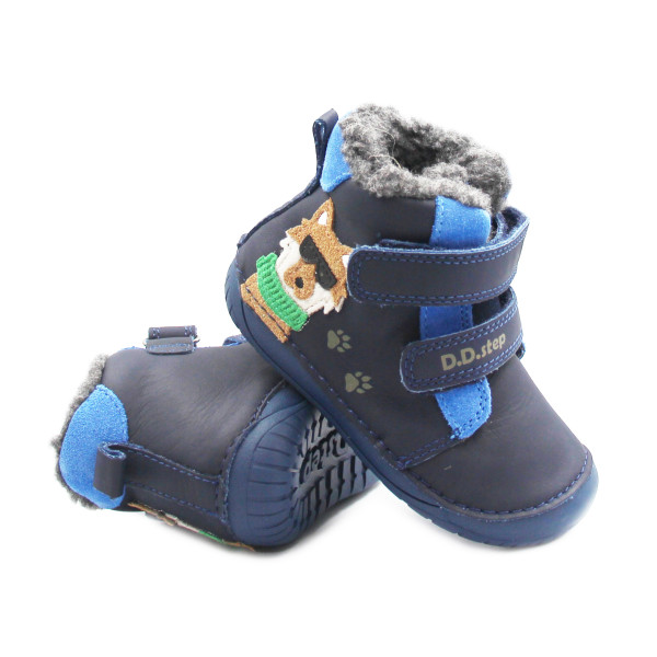 Buty Dla Chłopczyka Na Zimę Barefoot DD STEP W070-52893B Royal Blue