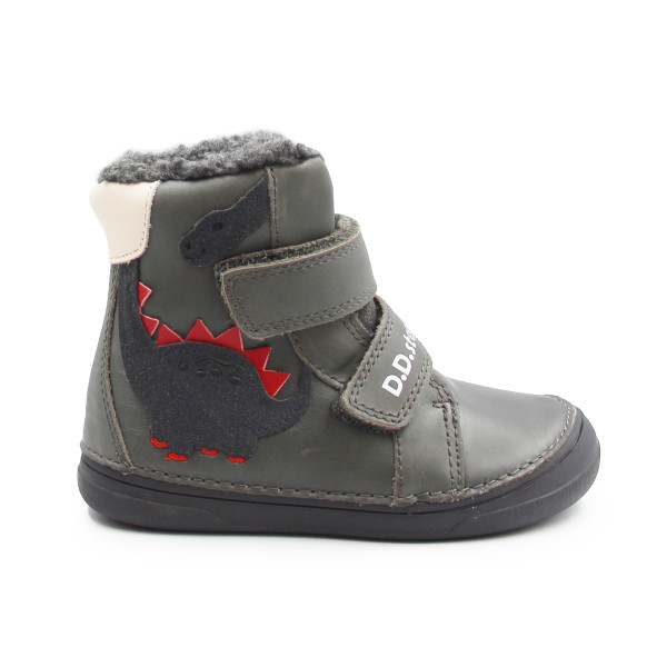 Zimowe Buty Dla Chłopczyka Ocieplane na Rzep DD STEP W078-52785M Dark Grey