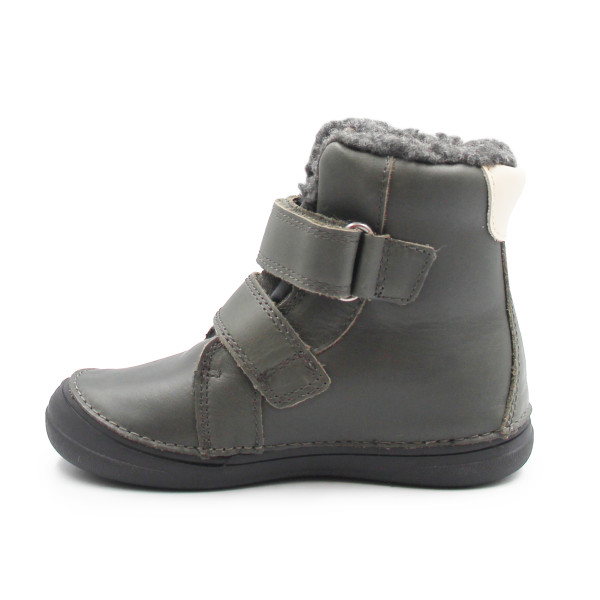 Zimowe Buty Dla Chłopczyka Ocieplane na Rzep DD STEP W078-52785M Dark Grey