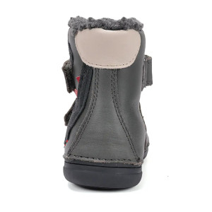 Zimowe Buty Dla Chłopczyka Ocieplane na Rzep DD STEP W078-52785M Dark Grey