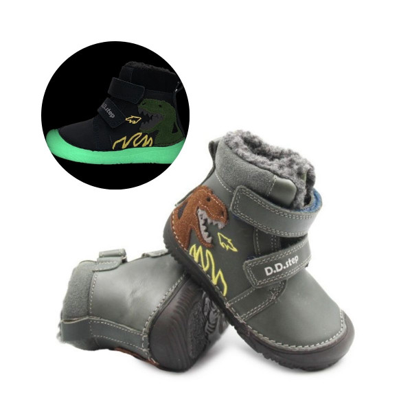 Zimowe Buty Dla Chłopca Barefoot DD STEP W073-52943AT Emerald