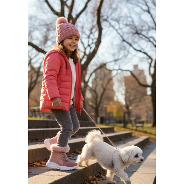 Zimowe Buty Dla Dziewczynki Kozaki Ocieplane Wojtyłko 1Z25070R