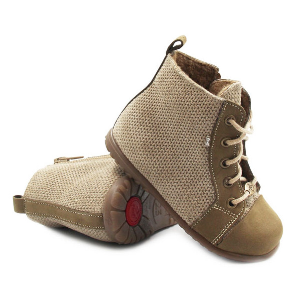 Trzewiki ocieplane dla dziewczynek do nauki chodzenia Emel EY 1428C-1