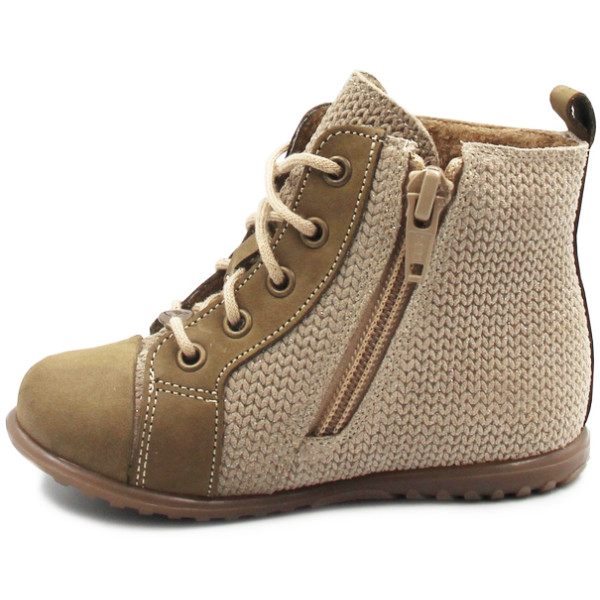 Trzewiki ocieplane dla dziewczynek do nauki chodzenia Emel EY 1428C-1