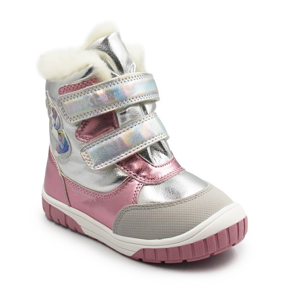 Śniegowce Dla Dziewczynki z Jednorożcem Srebrny Róż Wojtyłko 1ZŚ26116