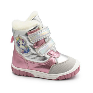 Śniegowce Dla Dziewczynki z Jednorożcem Srebrny Róż Wojtyłko 1ZŚ26116