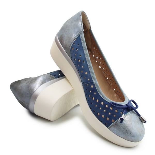 Baleriny Na Koturnie Damskie Na Wiosnę Lato Grunland sc1784 Auge Scarpe Donna Jeans