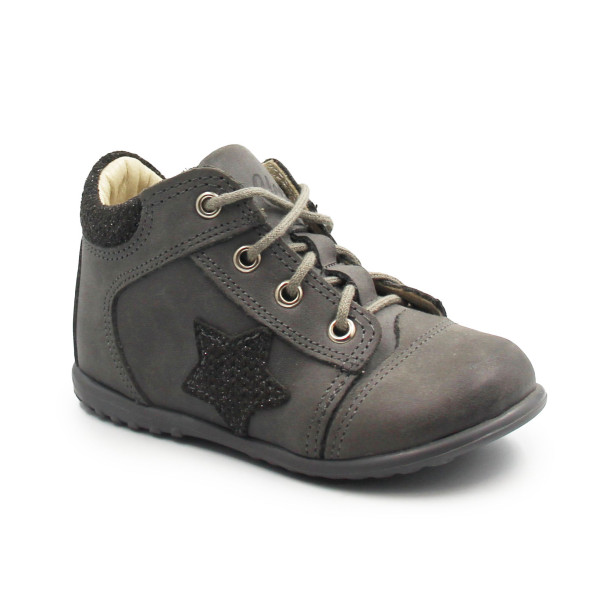 Chłopiece Szare Trzewiki Wiosenne Do Nauki Chodzenia Emel e 2069g-2