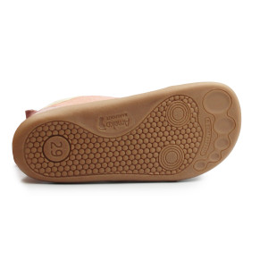Kapcie Dla Dziewczynek na Rzep Barefoot Ameko Piko Brownrose