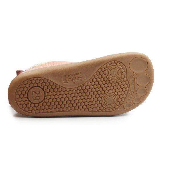 Kapcie Dla Dziewczynek na Rzep Barefoot Ameko Piko Brownrose