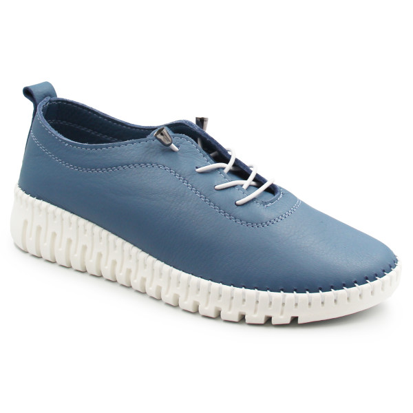 Półbuty dla kobiet na wiosnę z miękkiej skóry naturalnej T. Sokolski OG 4000 BLUE