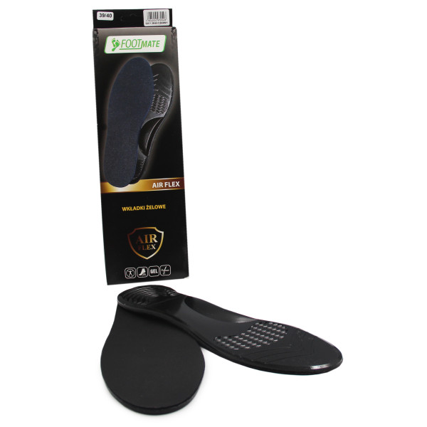 Czarne Wkładki Żelowe Footmate Air Flex G011