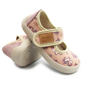Kapcie Dla Dziewczynki w Jednorożce Barefoot Ameko Noel Unicorn