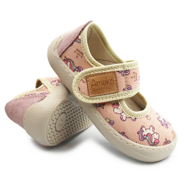 Kapcie Dla Dziewczynki w Jednorożce Barefoot Ameko Noel Unicorn