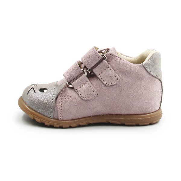 Buty Na Wiosnę Dla Dziewczynki Różowe z Kotkiem Ameko Kiti Pudrowy Pyłek