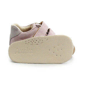 Buty Na Wiosnę Dla Dziewczynki Różowe z Kotkiem Ameko Kiti Pudrowy Pyłek