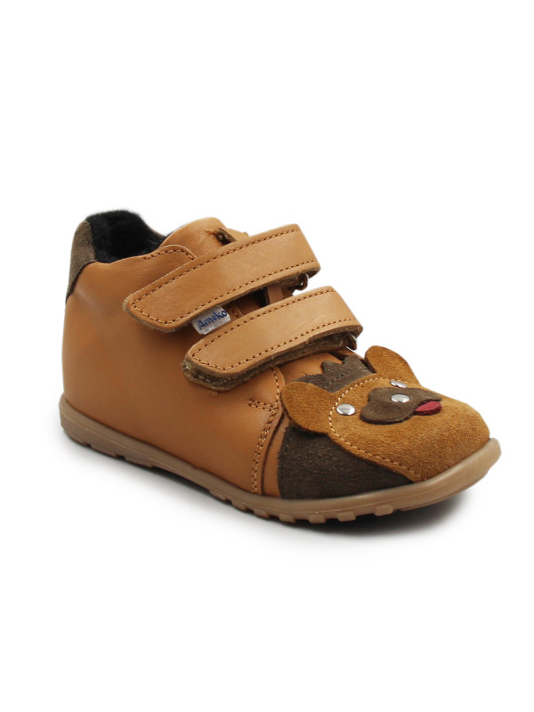 Dziecięce Buty na Jesień Lekko Ocieplane Miś Ameko Lion-Winter-Carmel