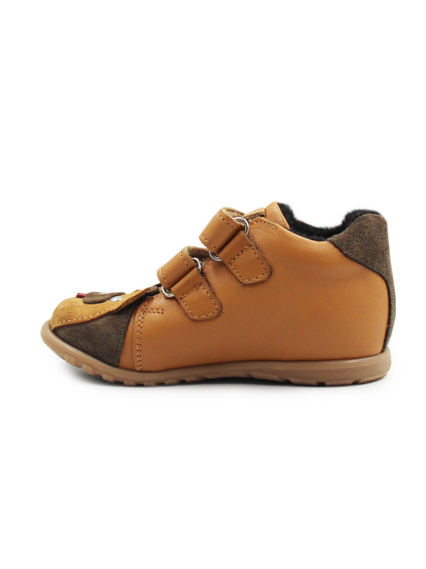 Dziecięce Buty na Jesień Lekko Ocieplane Miś Ameko Lion-Winter-Carmel