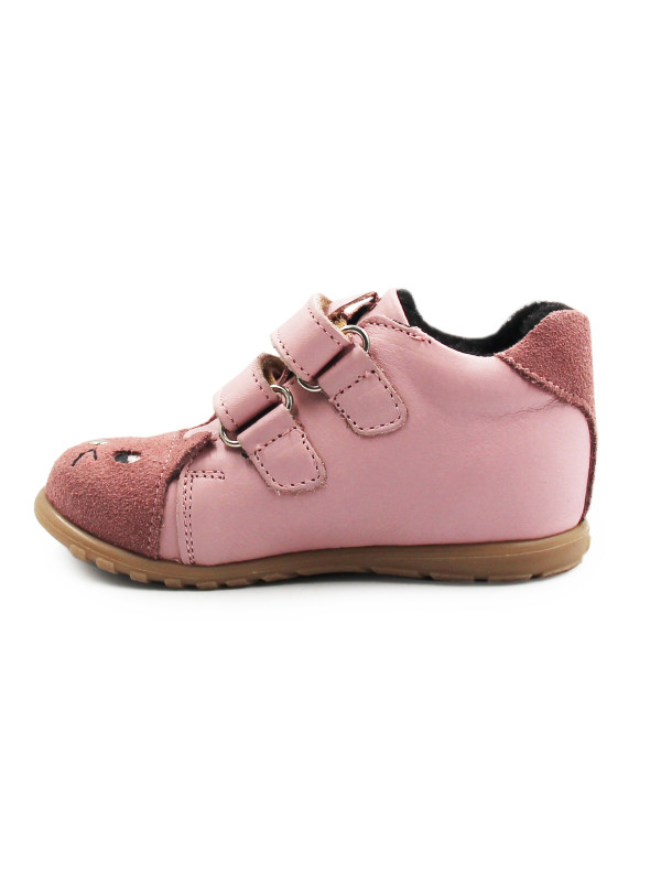 Buty Na Jesień Dla Dziewczynek Różowe z Kotkiem Ameko Kiti-Winter-Rose