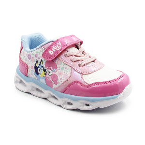 Różowe Buty Dla Dziewczynki na Wiosnę Świecąca Podeszwa LED Bluey Bartek 87042-15