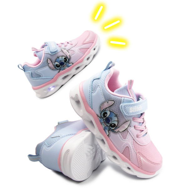 Buty Na Wiosnę Dla Dziewczynek Stitch Świecąca Podeszwa LED Bartek 87038-15