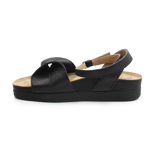 Damskie Sandały z Kokardą Czarne Zapinane na Nodze Batz Summer Geisha