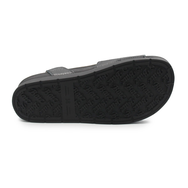 Damskie Sandały z Kokardą Czarne Zapinane na Nodze Batz Summer Geisha