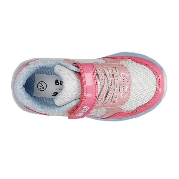 Różowe Buty Dla Dziewczynki na Wiosnę Świecąca Podeszwa LED Bluey Bartek 87042-15
