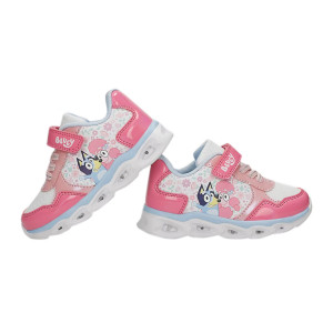 Różowe Buty Dla Dziewczynki na Wiosnę Świecąca Podeszwa LED Bluey Bartek 87042-15