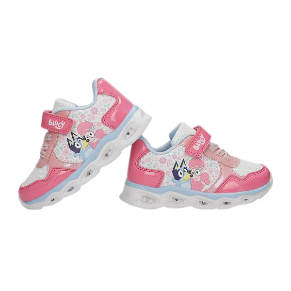 Różowe Buty Dla Dziewczynki na Wiosnę Świecąca Podeszwa LED Bluey Bartek 87042-15