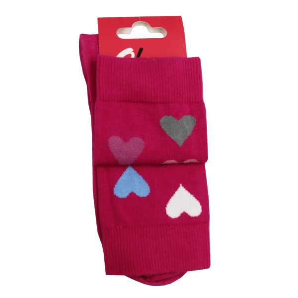 Damskie Skarpety Różowe w Serduszka 36-38 O!skary