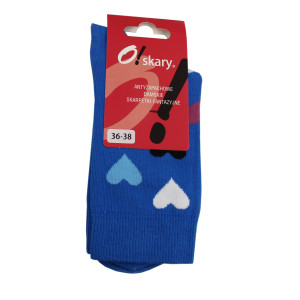 Damskie Skarpety w Serduszka Niebieskie 36-38 O!skary