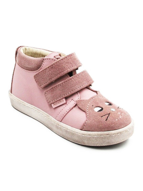 Buty na Jesień dla Dziewczynek z Kotkiem Ameko Kiti-High-Różowy
