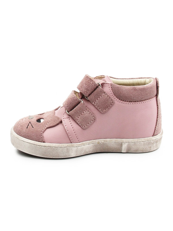 Buty na Jesień dla Dziewczynek z Kotkiem Ameko Kiti-High-Różowy
