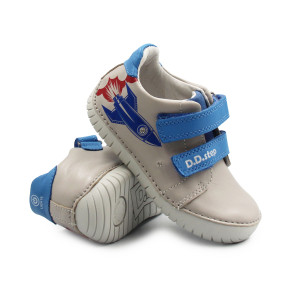 Półbuty Dla Chłopca Wiosenne Świecące Elementy LED Szare DD STEP S050-61691AM Dove Grey